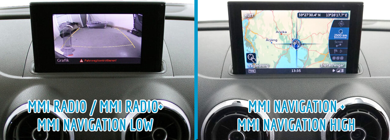 Audi MMI radio display & MMI Navigation plus display